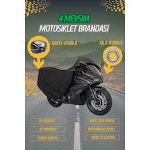 Siyah--yuki Yıldız 130 Kilit Ve Çanta Uyumlu Motosiklet Brandası 4mevsim