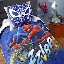 Taç Lisanslı Spiderman Blue City Tek Kişilik Nevresim Takımı