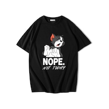 Brz Collectıon Brz Collection Unisex Oversize Nope Not Today T-shirt Siyah