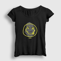 Presmono Kadın Teen Spirit Nirvana Kurt Cobain T-shirt Siyah