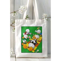 Art Hediye Ducktales Oyun Baskılı Omuz Çanta Kişiye Özel Model 3 Çok Renkli