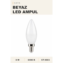 Cata 8w E14 Beyaz Led Ampul