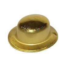 Altın Renk Hologramlı Plastik Yuvarlak Melon 27x24 Cm 6 Yaş