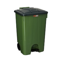 85 Litre Çöp Kovası Tekerlekli Kapaklı Köşeli Büyük Çöp Kovası