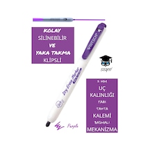 Writech Basmalı Tahta Kalemi, Yaka Clipsli, 2 Mm, Mor, Kolay Silinebilir Genel