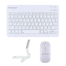 Microcase Honor Pad X8b 11 İnch İle Uyumlu Türkçe Bluetooth Klavye+mouse+tablet Standı Beyaz Al5166