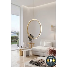 Daire Eskitme Tekli Led 3 Renk Sarkıt Avize & Şık Ve Modern Antre Hol Aydınlatması 30 Cm