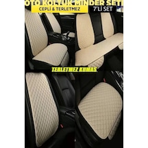 Seat Toledo Terletmez Kumaş Minterletmez Kumaş 7 Parça Ön Ve Arka Oturak Sırt Dayama Minder Bej-bej