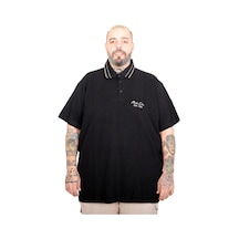 Mode Xl Büyük Beden Erkek Modeclub Polo Yaka T-shirt 25316 Sıyah Siyah