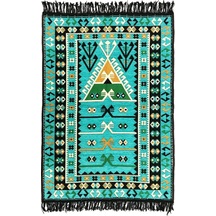 Shark Anadolu Seccade Kilim 6 Mavi