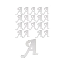 20 Adet Karışık Pleksi Harfler Gümüş 3 Cm
