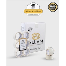 1 Koli 48 Adet Maskeleme Bandı 48mm X 20mt Kağıt , Boya Ve Dekorasyon Bandı