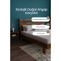 Renazzo Urban New Masif Ahşap Karyola Ceviz 120x200 Ceviz - 120 X 200