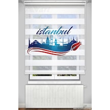 İstanbul Baskılı Zebra Stor Perde - Dijital Baskılı Zebra Perde Çok Renkli