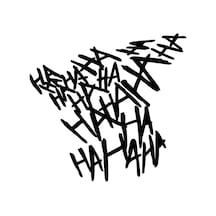 Hahahaha Araba Sticker 17x17 Cm Siyah
