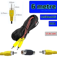 6 Metre Araç Kamerası Video Kablosu Tetiklemeli Rca Soket