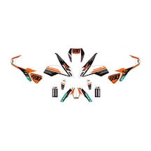 KTM DUKE 690 - ATHENA X MOTOREX Mavi Turuncu Karşık Desenli Kapla