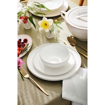 Emsan Fine Bone Freya Yuvarlak Gold 60 Parça 12 Kişilik Yemek Takımı