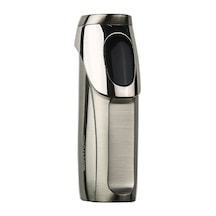 Quantoro 3 Torch Pürmüz Elektrikli Gümüş Metal Puro Çakmağı - Trz1063