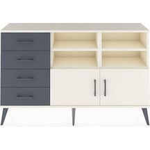 Arges Konsol 4 Raflı 4 Çekmeceli 2 Kapaklı 132x30x83 Aytaşı-aytaşı/antrasit Aytaşı/antrasit