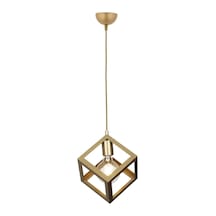 Rustik Model Geometrik Sarkıt Metal Küp Avize
