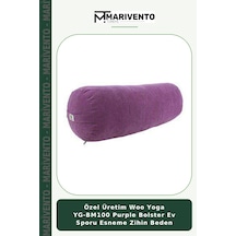 Özel Üretim Woo Yoga Yg-bm100 Purple Bolster Ev Sporu Esneme Zihin Beden Mor