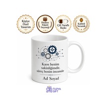 Operasyon Müdürü Tasarımlı İsme Özel Seramik Kahve Kupası Ofis Hediyesi Beyaz / Çok Renkli