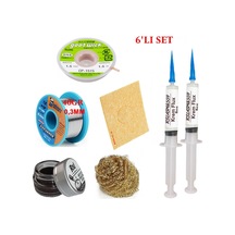 Mechanic Lehim Teli 0,3mm 40gr Havya Uc Temizleyici Rslasm Flux Ve Cp-1515 Lehim Emme Teli Seti3 St05
