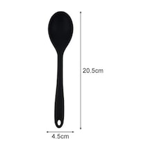 Sert Uçlu Dayanıklı Silikon Kaşık Seti, 28 Cm-22 Cm-20 Cm, Gri
