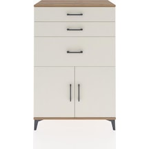 Hyperion Dolap Tek Raflı 3 Çekmeceli 2 Kapaklı 88x44x134 Çam-aytaşı Atlas Çam