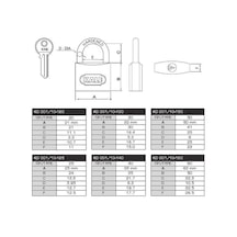 Kale 38 Mm Gri Asma Kilit Kd-001/10-140