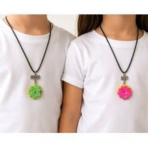 Çocuklar İçin Donut Figürlü Best Friends İkili Arkadaşlık Kolyesi Hediye Çok renkli