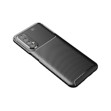 Bezos Realme 7 Kılıf Auto Focus Karbon Kapak - Siyah 22