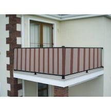 Ceylan Home Balkon Demiri Perdesi Kuş Gözü Kahve İnce 700X80