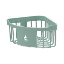 Duvar Asılı Üçgen Köşe Depolama Raf Sepeti Mutfak Banyo Organizatör Yeşil