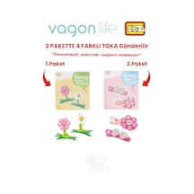 4'lü Saç Toka Seti Önce Birleştir,sonra Tak 2 Paket 4 Adet Gönderilir Yapı Toka Seti Ff 7132-7134