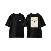 Thewert Death Note 10 Tasarım Sırt Baskılı Pamuk Siyah Oversize T-shirt