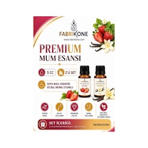 Premium Mum Esansı 5 Cc 2'li Set - Çilek, Vanilya - Soya Wax, Parafin, Jel Wax Ve Bal Mumu Uyumlu Bkfab2ckvn5 Karışık