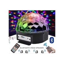 Disko Topu Rgb Ledli Bluetooth Hoparlör Sese Duyarlı -kumandalı Beyaz