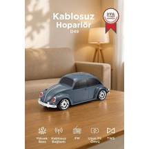 Bluetooth Hoparlör Retro Araba Voswos D49 Gri Stil Sahibi Teknolojik Nostaljik Cihaz