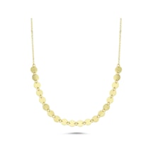 Pullu Altın Kolye 42 Cm 14K Gold