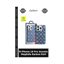 B İphone 16 Pro Uyumlu Magsafe Karbon Kılıf Teknoloji Telefon Aksesuarı Şık Tasarım çok renkli