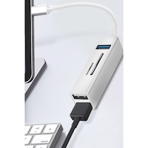 Usb Dönüştürücü 3.0 Hub 5in1 Port Hızlı Aktarım 5gbps Usb Sd Kart Çoğaltıcı Çevirici Cihazı