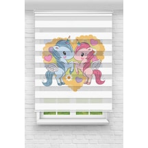 Perdecizade Enxboy Pembe Mavi Pony Dijital Baskılı Zebra Perde-cocuk Odası-stor Perde Renkli Perdecizade Enxboy Pembe Mavi Pony Dijital Baskılı Zebra Perde-cocuk Odası-stor Perde Renkli
