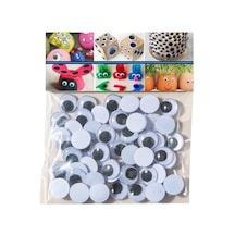 Oynar Göz Siyah 10 Mm 50 Li 1 Paket Oynayan Göz 10mm Hobi Tasarım Anasınıfı Kreş Etkinlik Elişi Diğer