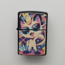Pokemon Meowth - Benzinli Siyah Çakmak - Hediyelik Siyah