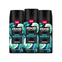 Axe Premium Collection Erkek Sprey Deodorant Aqua Bergamot 72 Saat Ferahlık 150 Ml X3