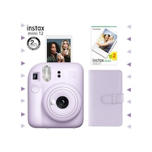 Fujifilm Instax Mini 12 Fotoğraf Makinesi + 20'li Film + Laporta Albüm Seti Lila