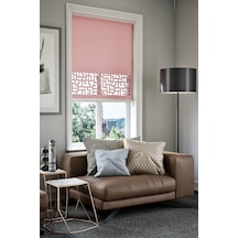 Perdea Lazer Kesim Mat Stor Perde, Lazer Kesimli Klasik Serisi, C-3006 Gül Kurusu Renk