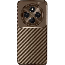 Newface Xiaomi Redmi 14c Kılıf Auto Focus Karbon Kapak - Kahverengi